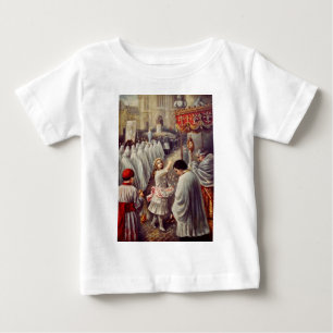 T-shirt Pour Bébé Sainte Thérèse jette des fleurs au Saint Sacrement