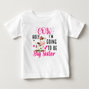 T-shirt Pour Bébé Sainte vache Je vais être une grande soeur
