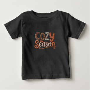 T-shirt Pour Bébé Saison Cosy Rétro Automne Devenez Cosy Thanksgivin