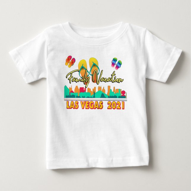 T-shirt Pour Bébé Saison d'été T-Shi de Las Vegas Family Vacation 20 (Devant)