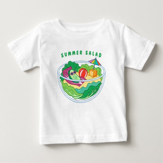 T-shirt Pour Bébé Salade d'été (Devant)