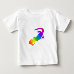T-shirt Pour Bébé Salamandre striée arc-en-ciel