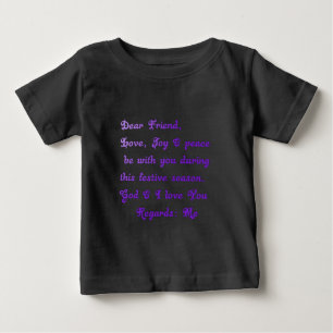 T-shirt Pour Bébé Salutation de la saison festive "Cher ami"