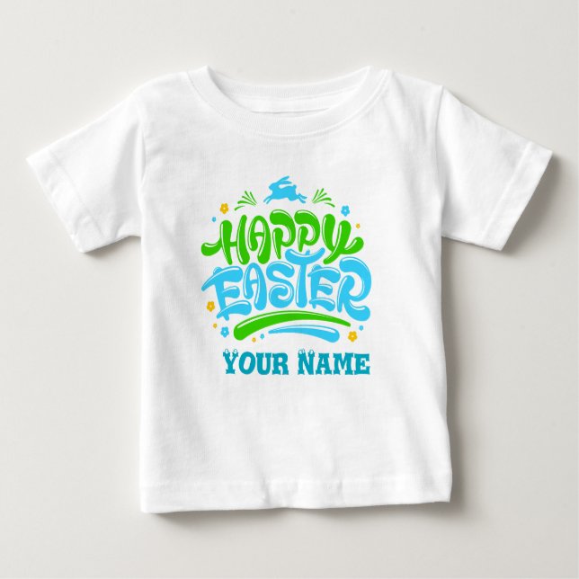 T-shirt Pour Bébé Salutations de la fête de PâquesT-Shirt (Devant)