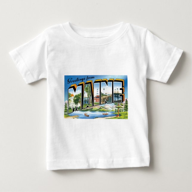 T-shirt Pour Bébé Salutations du Maine ! (Devant)