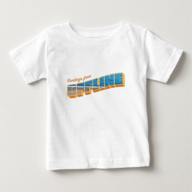 T-shirt Pour Bébé Salutations hors ligne (Devant)