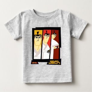 T-shirt Pour Bébé Samurai Jack Caractère Tri-Panel Futuristic Frame
