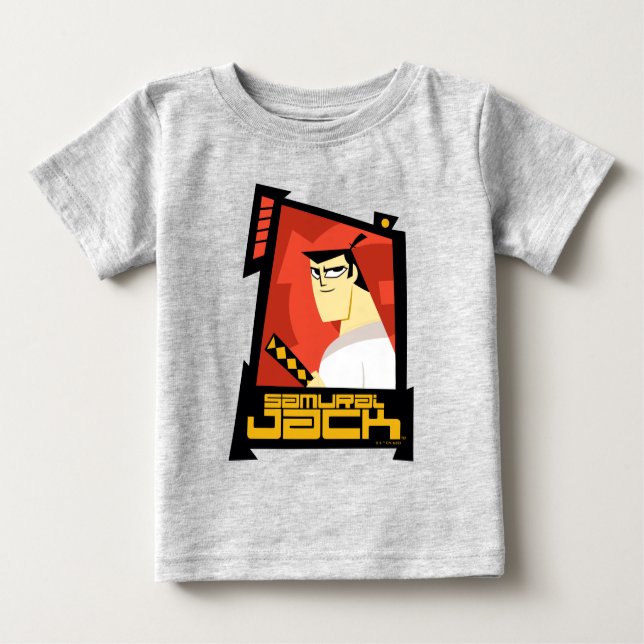 T-shirt Pour Bébé Samurai Jack Souriant Futuristic Frame Graphic (Devant)