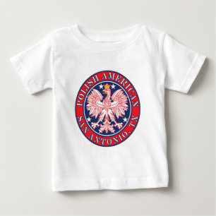 T-shirt Pour Bébé San Antonia Texas Aigle polonaise américaine