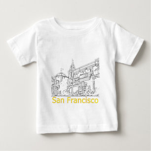 T-shirt Pour Bébé San Francisco 1986 art Le MUSÉE Zazzle Dessin