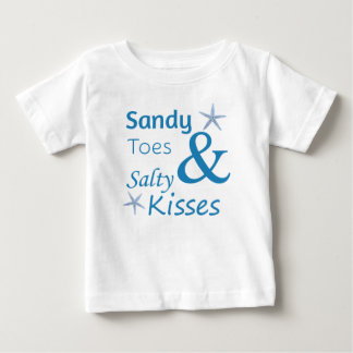 T-shirt Pour Bébé Sandy Toits et Salty Kisses Beach Life Citation