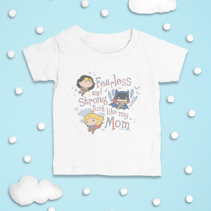 T-shirt Pour Bébé Sans Peur Et Fort Comme Ma Mère
