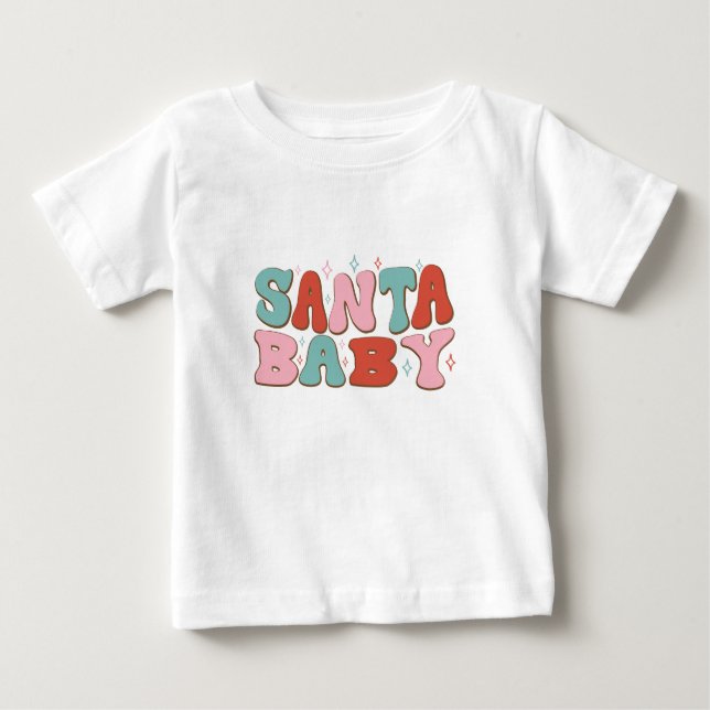 T-shirt Pour Bébé Santa Baby - Noël (Devant)