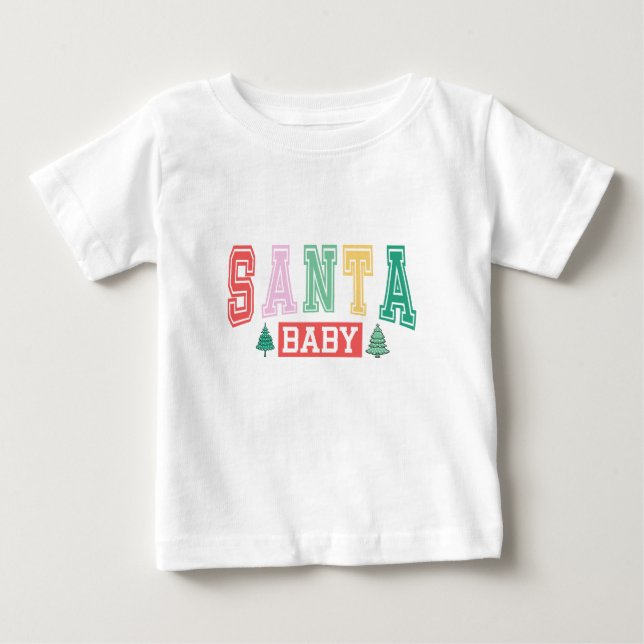 T-shirt Pour Bébé Santa Baby - Noël (Devant)