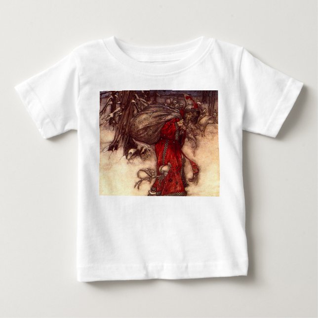 T-shirt Pour Bébé Santa Claus Arthur Rackham (Devant)