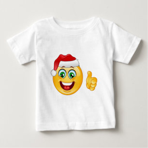 T-shirt Pour Bébé santa claus emoji