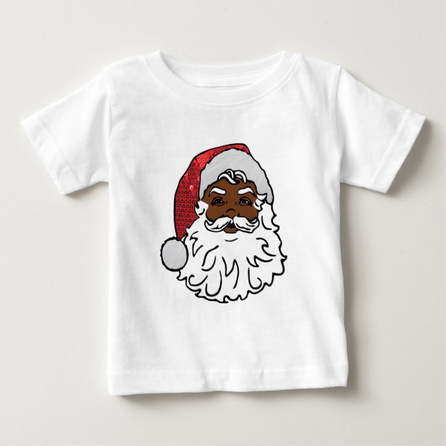 T-shirt Pour Bébé santa claus noir (Devant)