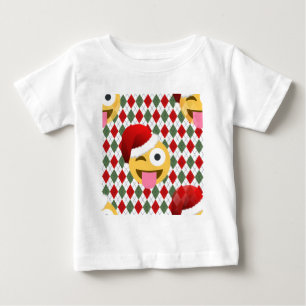 T-shirt Pour Bébé santa claus wink emoji