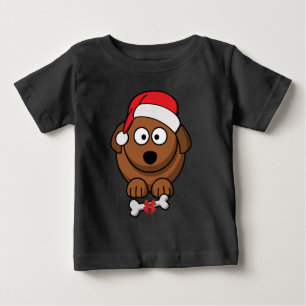 T-shirt Pour Bébé Santa Dog
