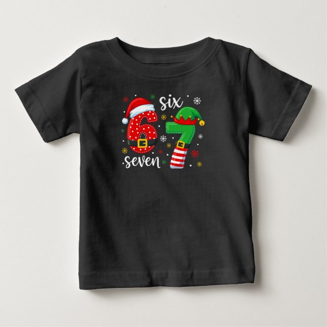 T-shirt Pour Bébé Santa & Elfe Numéro 67 (Devant)