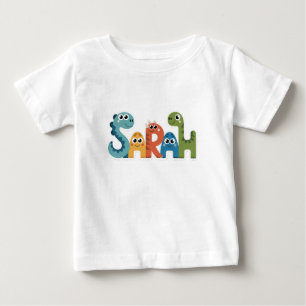 T-shirt Pour Bébé Sarah Dinosaur Nom Cute Dino Lettres Design