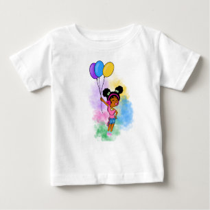 T-shirt Pour Bébé Sassy Afro fille avec ballons et gomme