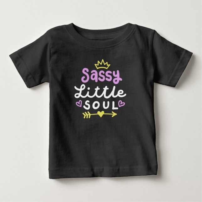 T-shirt Pour Bébé Sassy Little Soul (Devant)