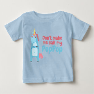 T-shirt Pour Bébé Sassy rose et bleu Unicorn vous avertit
