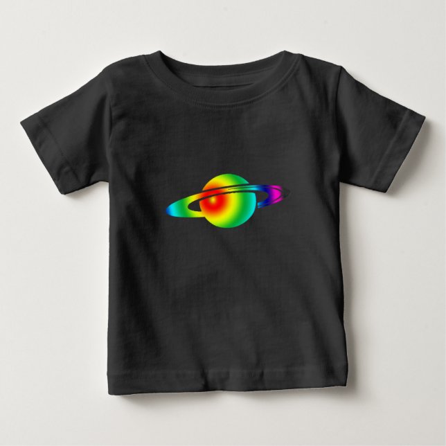 T-shirt Pour Bébé Saturne psychédélique (Devant)