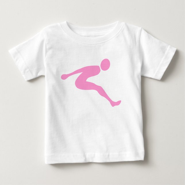T-shirt Pour Bébé Saute longue - rose (Devant)