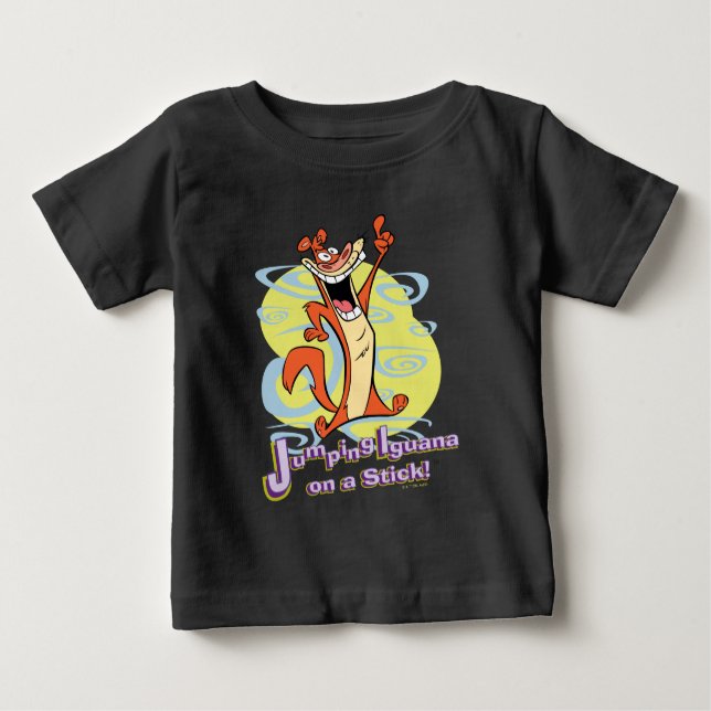 T-shirt Pour Bébé Sauter Igauna sur une bâche!™ (Devant)