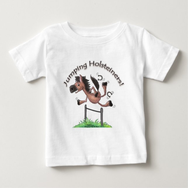 T-shirt Pour Bébé Sauter les Holsteiners ! (Devant)