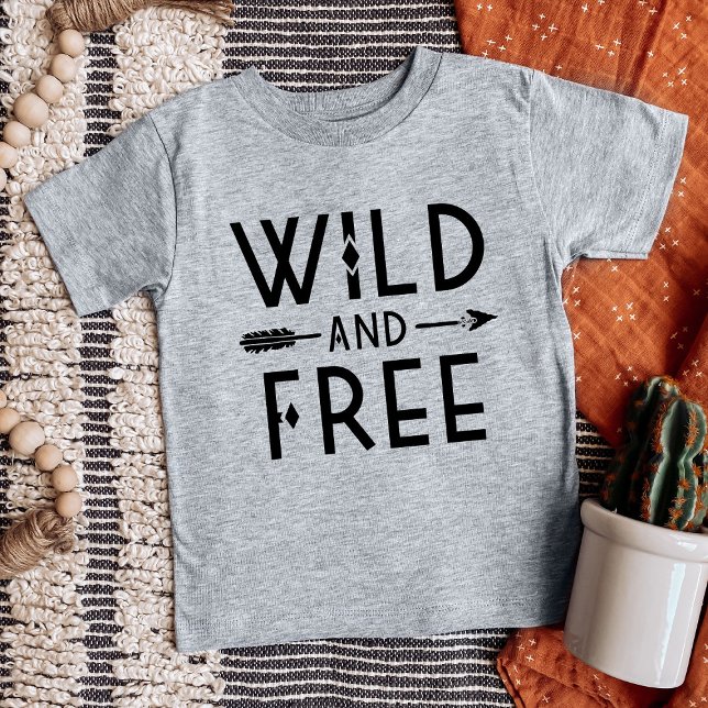 T-shirt Pour Bébé Sauvage et libre (Créateur téléchargé)