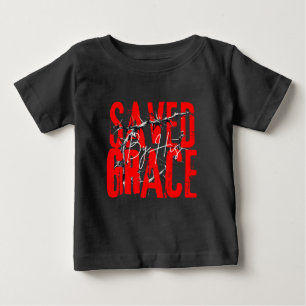 T-shirt Pour Bébé Sauvé par la Grâce - Christianisme Évangélique Jés