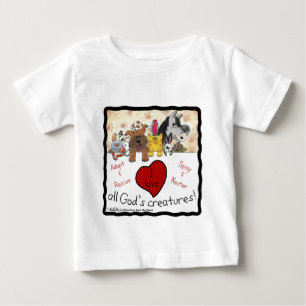 T-shirt Pour Bébé Sauvetage animal-J’aime toutes les créatures de Di