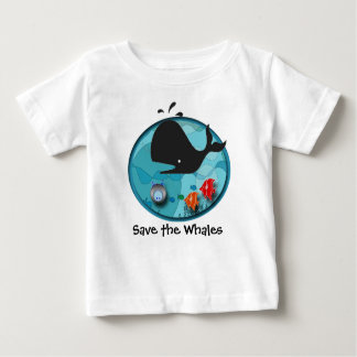 T-shirt Pour Bébé Sauvez les baleines