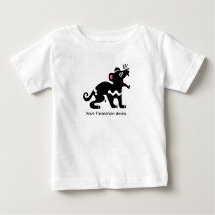 T-shirt Pour Bébé Sauvez les diables de Tasmanie - Une image animale