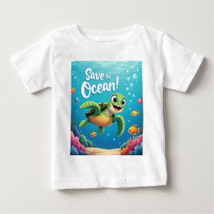 T-shirt Pour Bébé Sauvez L'Océan