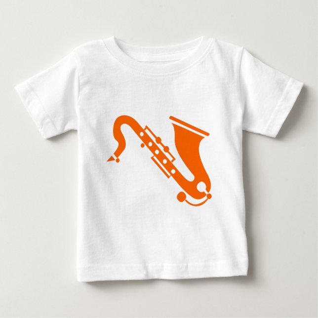T-shirt Pour Bébé Saxophone - Orange (Devant)