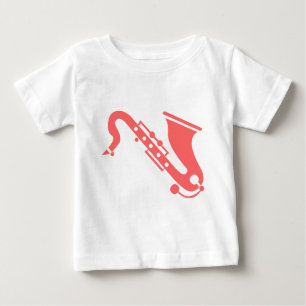 T-shirt Pour Bébé Saxophone - rose tropicale