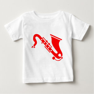 T-shirt Pour Bébé Saxophone - Rouge