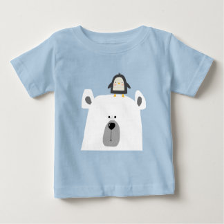 T-shirt Pour Bébé Scandi mignon ours polaire et manchot