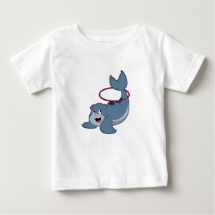 T-shirt Pour Bébé Sceau à Fitness avec pneus Fitness.PNG