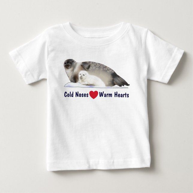 T-shirt Pour Bébé Sceau annelé (Devant)