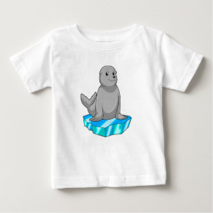 T-shirt Pour Bébé Sceau avec flocons de glace