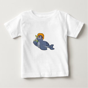 T-shirt Pour Bébé Sceau avec noix de coco