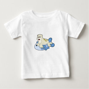 T-shirt Pour Bébé Sceau avec poisson