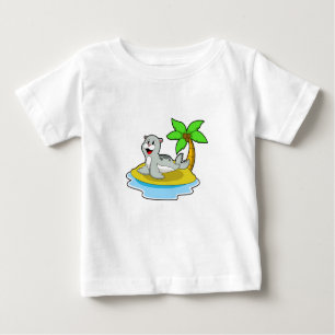 T-shirt Pour Bébé Sceau sur l'île