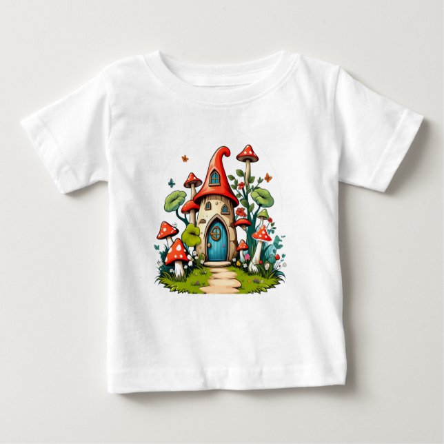 T-shirt Pour Bébé Scène de jardin lunaire (Devant)