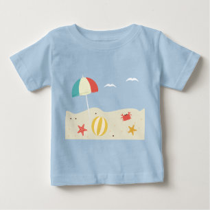 T-shirt Pour Bébé Scène Plage